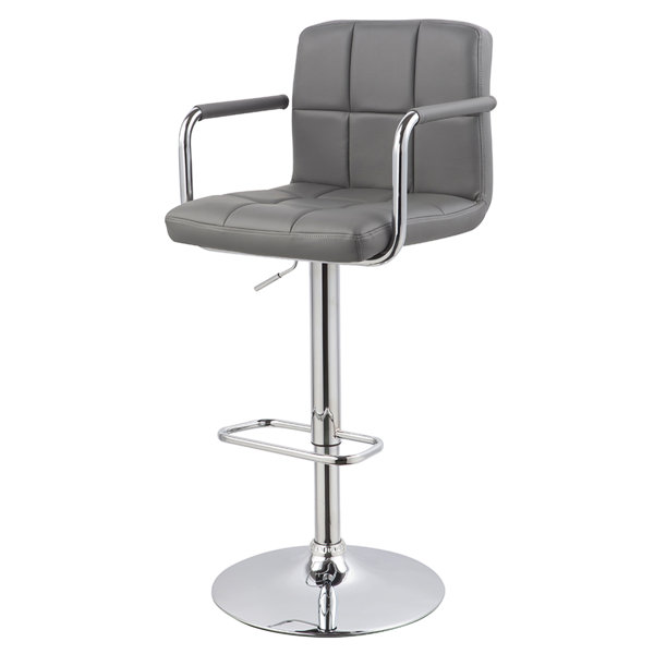 Latitude Run® Amjed Swivel Adjustable Height Bar Stool & Reviews Wayfair